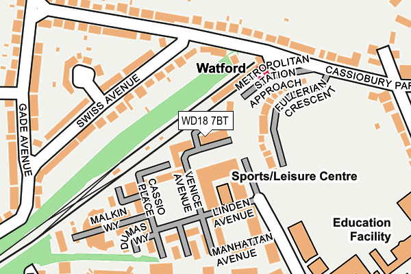 WD18 7BT map - OS OpenMap – Local (Ordnance Survey) WD18 7BT map - OS OpenMap – Local (Ordnance Survey)
