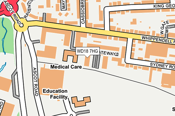 WD18 7HG map - OS OpenMap – Local (Ordnance Survey) WD18 7HG map - OS OpenMap – Local (Ordnance Survey)