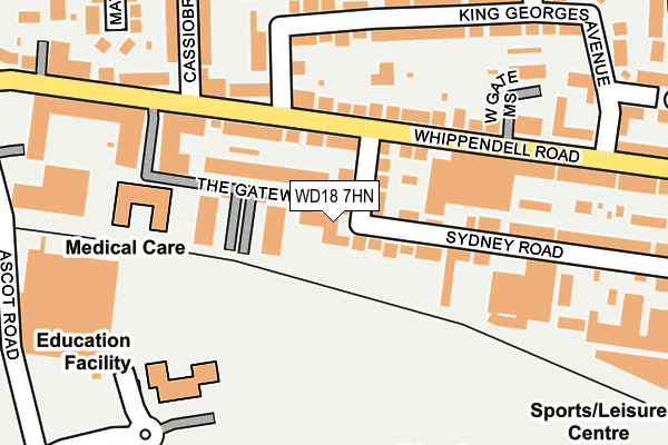 WD18 7HN map - OS OpenMap – Local (Ordnance Survey) WD18 7HN map - OS OpenMap – Local (Ordnance Survey)