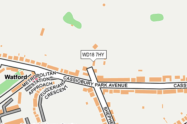 WD18 7HY map - OS OpenMap – Local (Ordnance Survey) WD18 7HY map - OS OpenMap – Local (Ordnance Survey)