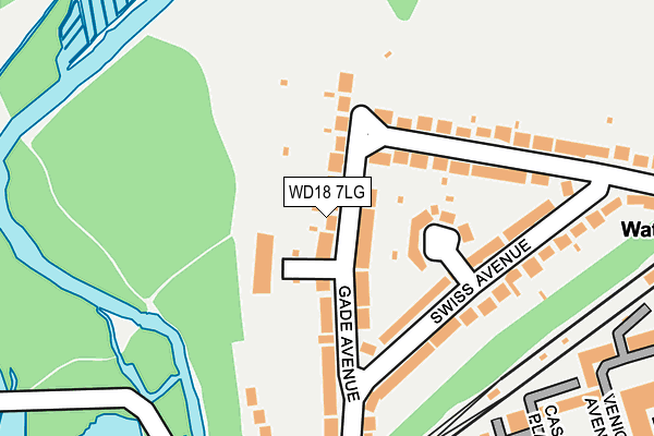 WD18 7LG map - OS OpenMap – Local (Ordnance Survey) WD18 7LG map - OS OpenMap – Local (Ordnance Survey)