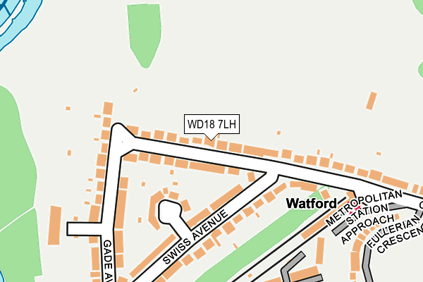WD18 7LH map - OS OpenMap – Local (Ordnance Survey) WD18 7LH map - OS OpenMap – Local (Ordnance Survey)