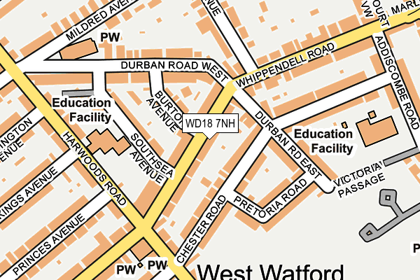 WD18 7NH map - OS OpenMap – Local (Ordnance Survey) WD18 7NH map - OS OpenMap – Local (Ordnance Survey)