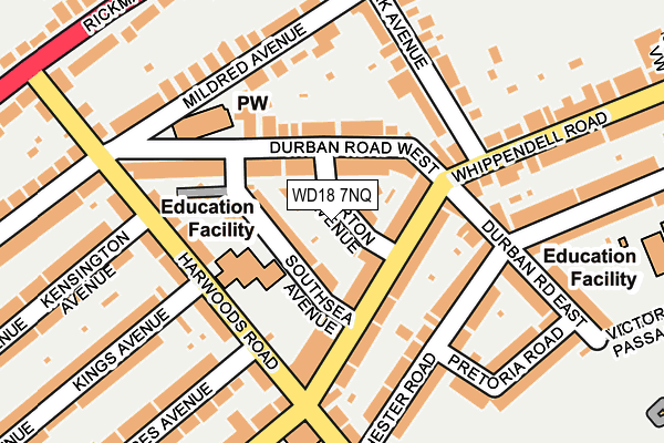 WD18 7NQ map - OS OpenMap – Local (Ordnance Survey) WD18 7NQ map - OS OpenMap – Local (Ordnance Survey)