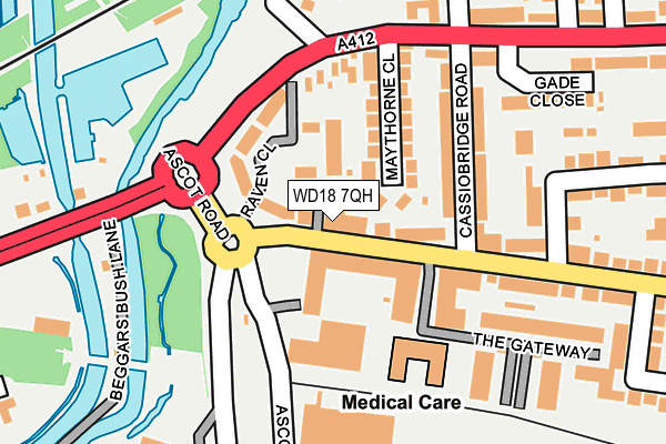 WD18 7QH map - OS OpenMap – Local (Ordnance Survey) WD18 7QH map - OS OpenMap – Local (Ordnance Survey)