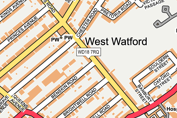 WD18 7RQ map - OS OpenMap – Local (Ordnance Survey) WD18 7RQ map - OS OpenMap – Local (Ordnance Survey)