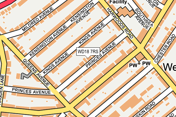 WD18 7RS map - OS OpenMap – Local (Ordnance Survey) WD18 7RS map - OS OpenMap – Local (Ordnance Survey)