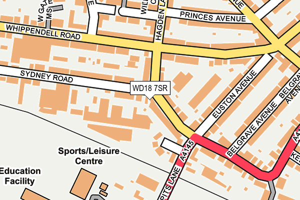 WD18 7SR map - OS OpenMap – Local (Ordnance Survey) WD18 7SR map - OS OpenMap – Local (Ordnance Survey)