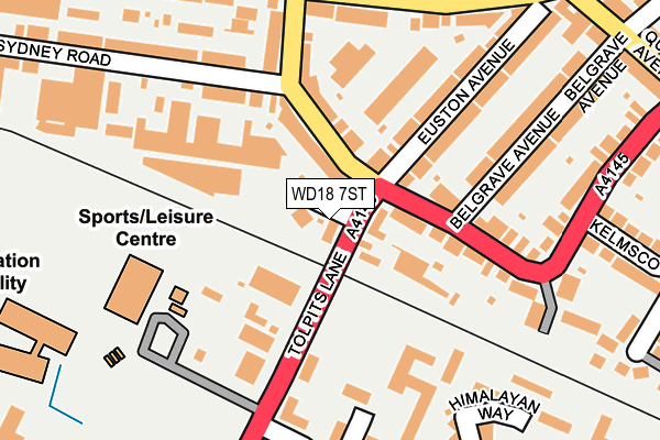WD18 7ST map - OS OpenMap – Local (Ordnance Survey) WD18 7ST map - OS OpenMap – Local (Ordnance Survey)