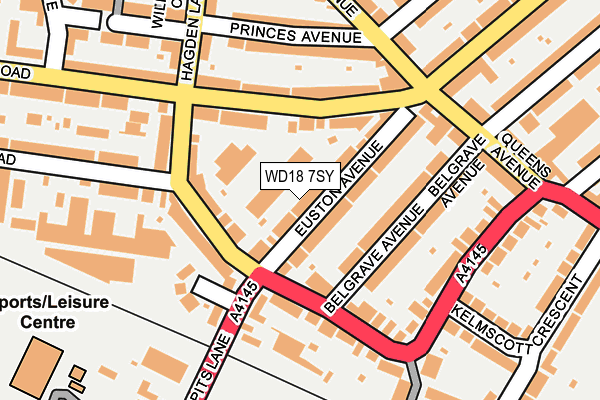 WD18 7SY map - OS OpenMap – Local (Ordnance Survey)