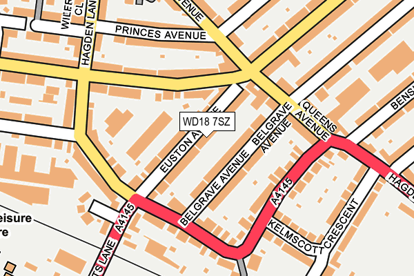 WD18 7SZ map - OS OpenMap – Local (Ordnance Survey) WD18 7SZ map - OS OpenMap – Local (Ordnance Survey)