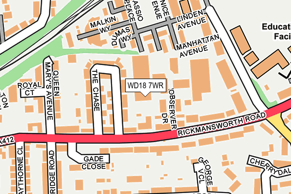 WD18 7WR map - OS OpenMap – Local (Ordnance Survey) WD18 7WR map - OS OpenMap – Local (Ordnance Survey)