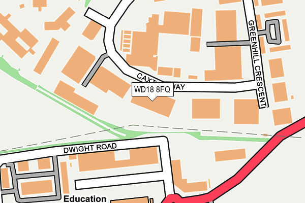 WD18 8FQ map - OS OpenMap – Local (Ordnance Survey) WD18 8FQ map - OS OpenMap – Local (Ordnance Survey)
