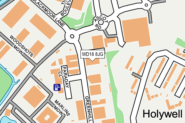 WD18 8JG map - OS OpenMap – Local (Ordnance Survey) WD18 8JG map - OS OpenMap – Local (Ordnance Survey)
