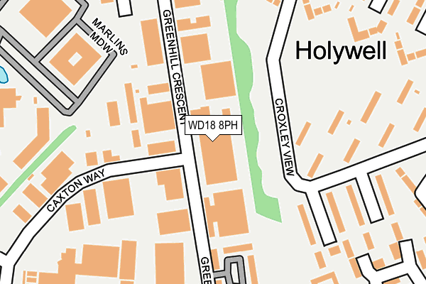 WD18 8PH map - OS OpenMap – Local (Ordnance Survey) WD18 8PH map - OS OpenMap – Local (Ordnance Survey)