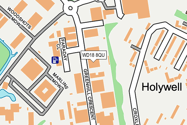 WD18 8QU map - OS OpenMap – Local (Ordnance Survey) WD18 8QU map - OS OpenMap – Local (Ordnance Survey)