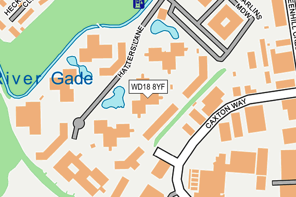 WD18 8YF map - OS OpenMap – Local (Ordnance Survey) WD18 8YF map - OS OpenMap – Local (Ordnance Survey)