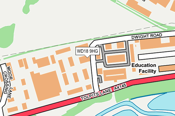 WD18 9HG map - OS OpenMap – Local (Ordnance Survey) WD18 9HG map - OS OpenMap – Local (Ordnance Survey)
