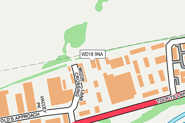 WD18 9NA map - OS OpenMap – Local (Ordnance Survey) WD18 9NA map - OS OpenMap – Local (Ordnance Survey)