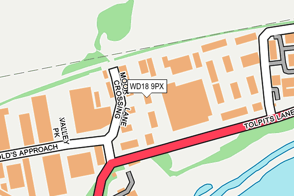 WD18 9PX map - OS OpenMap – Local (Ordnance Survey) WD18 9PX map - OS OpenMap – Local (Ordnance Survey)
