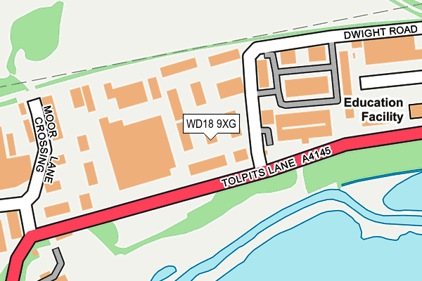 WD18 9XG map - OS OpenMap – Local (Ordnance Survey) WD18 9XG map - OS OpenMap – Local (Ordnance Survey)