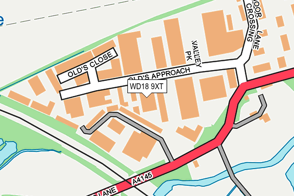 WD18 9XT map - OS OpenMap – Local (Ordnance Survey) WD18 9XT map - OS OpenMap – Local (Ordnance Survey)