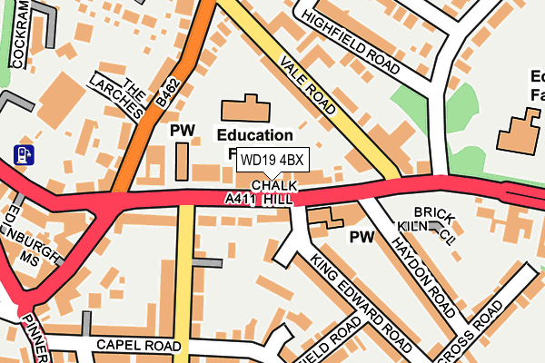 WD19 4BX map - OS OpenMap – Local (Ordnance Survey) WD19 4BX map - OS OpenMap – Local (Ordnance Survey)