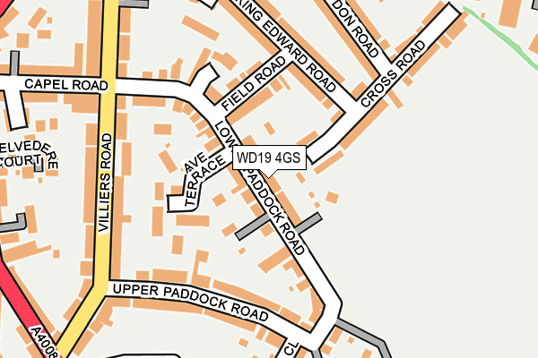 WD19 4GS map - OS OpenMap – Local (Ordnance Survey) WD19 4GS map - OS OpenMap – Local (Ordnance Survey)