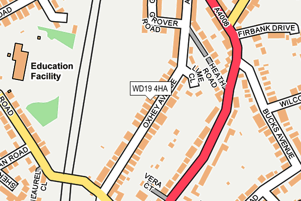 WD19 4HA map - OS OpenMap – Local (Ordnance Survey) WD19 4HA map - OS OpenMap – Local (Ordnance Survey)