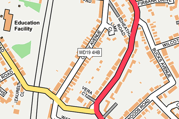 WD19 4HB map - OS OpenMap – Local (Ordnance Survey) WD19 4HB map - OS OpenMap – Local (Ordnance Survey)