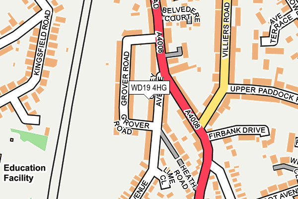 WD19 4HG map - OS OpenMap – Local (Ordnance Survey) WD19 4HG map - OS OpenMap – Local (Ordnance Survey)