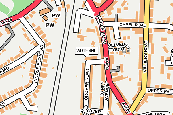 WD19 4HL map - OS OpenMap – Local (Ordnance Survey) WD19 4HL map - OS OpenMap – Local (Ordnance Survey)
