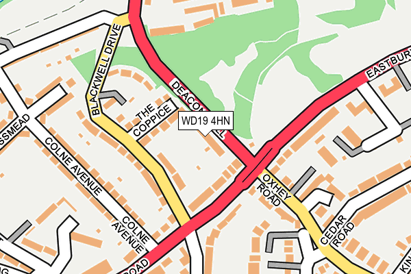 WD19 4HN map - OS OpenMap – Local (Ordnance Survey) WD19 4HN map - OS OpenMap – Local (Ordnance Survey)