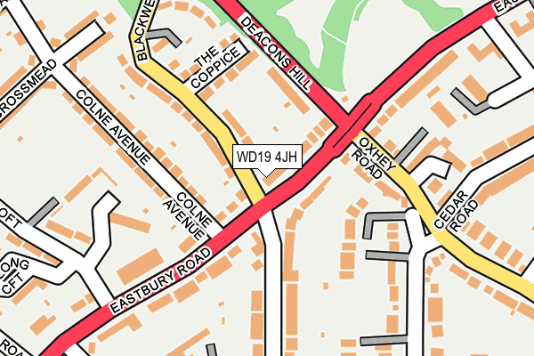 WD19 4JH map - OS OpenMap – Local (Ordnance Survey) WD19 4JH map - OS OpenMap – Local (Ordnance Survey)