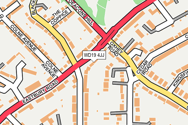 WD19 4JJ map - OS OpenMap – Local (Ordnance Survey) WD19 4JJ map - OS OpenMap – Local (Ordnance Survey)