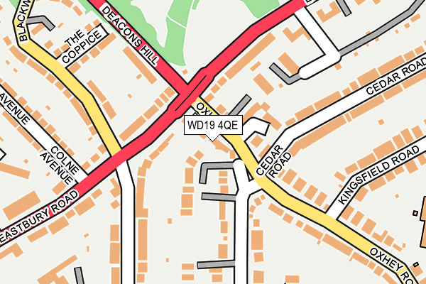 WD19 4QE map - OS OpenMap – Local (Ordnance Survey) WD19 4QE map - OS OpenMap – Local (Ordnance Survey)
