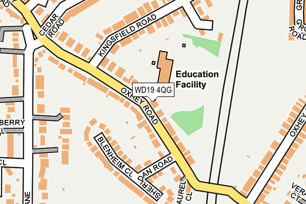WD19 4QG map - OS OpenMap – Local (Ordnance Survey) WD19 4QG map - OS OpenMap – Local (Ordnance Survey)