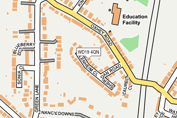 WD19 4QN map - OS OpenMap – Local (Ordnance Survey) WD19 4QN map - OS OpenMap – Local (Ordnance Survey)