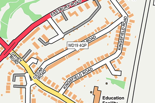 WD19 4QP map - OS OpenMap – Local (Ordnance Survey) WD19 4QP map - OS OpenMap – Local (Ordnance Survey)
