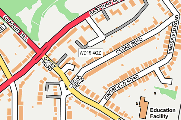 WD19 4QZ map - OS OpenMap – Local (Ordnance Survey) WD19 4QZ map - OS OpenMap – Local (Ordnance Survey)