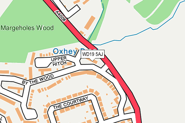 WD19 5AJ map - OS OpenMap – Local (Ordnance Survey) WD19 5AJ map - OS OpenMap – Local (Ordnance Survey)