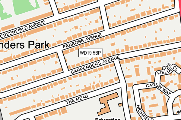 WD19 5BP map - OS OpenMap – Local (Ordnance Survey) WD19 5BP map - OS OpenMap – Local (Ordnance Survey)