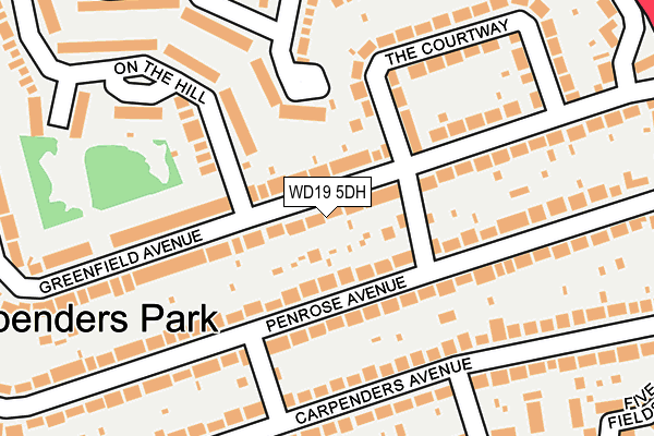 WD19 5DH map - OS OpenMap – Local (Ordnance Survey) WD19 5DH map - OS OpenMap – Local (Ordnance Survey)