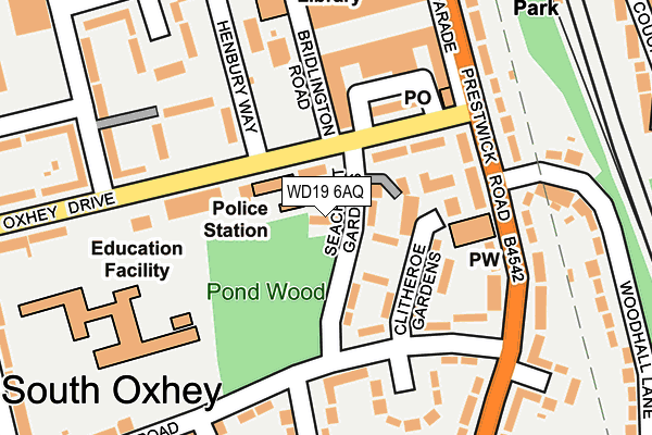 WD19 6AQ map - OS OpenMap – Local (Ordnance Survey)