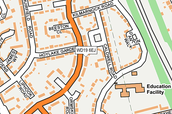 WD19 6EJ map - OS OpenMap – Local (Ordnance Survey) WD19 6EJ map - OS OpenMap – Local (Ordnance Survey)