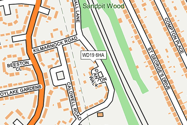 WD19 6HA map - OS OpenMap – Local (Ordnance Survey) WD19 6HA map - OS OpenMap – Local (Ordnance Survey)
