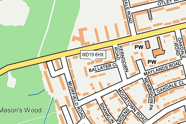 WD19 6HX map - OS OpenMap – Local (Ordnance Survey) WD19 6HX map - OS OpenMap – Local (Ordnance Survey)