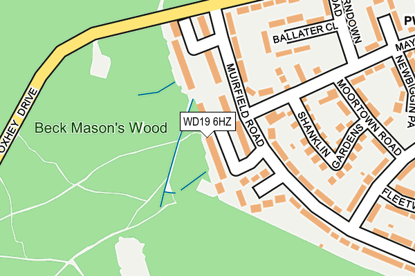 WD19 6HZ map - OS OpenMap – Local (Ordnance Survey) WD19 6HZ map - OS OpenMap – Local (Ordnance Survey)