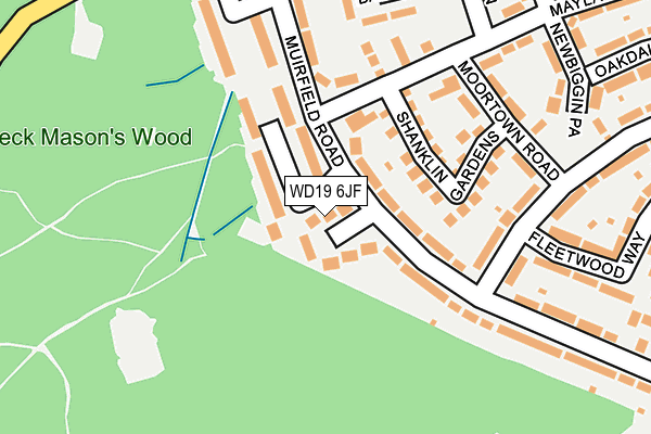 WD19 6JF map - OS OpenMap – Local (Ordnance Survey)