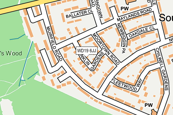 WD19 6JJ map - OS OpenMap – Local (Ordnance Survey) WD19 6JJ map - OS OpenMap – Local (Ordnance Survey)